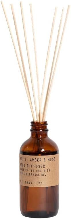 Amazon.com: P.F. Candle Co. Amber & Moss Classic Scented Rattan Reed Diffuser (3.5 fl oz) Amber G... | Amazon (US)