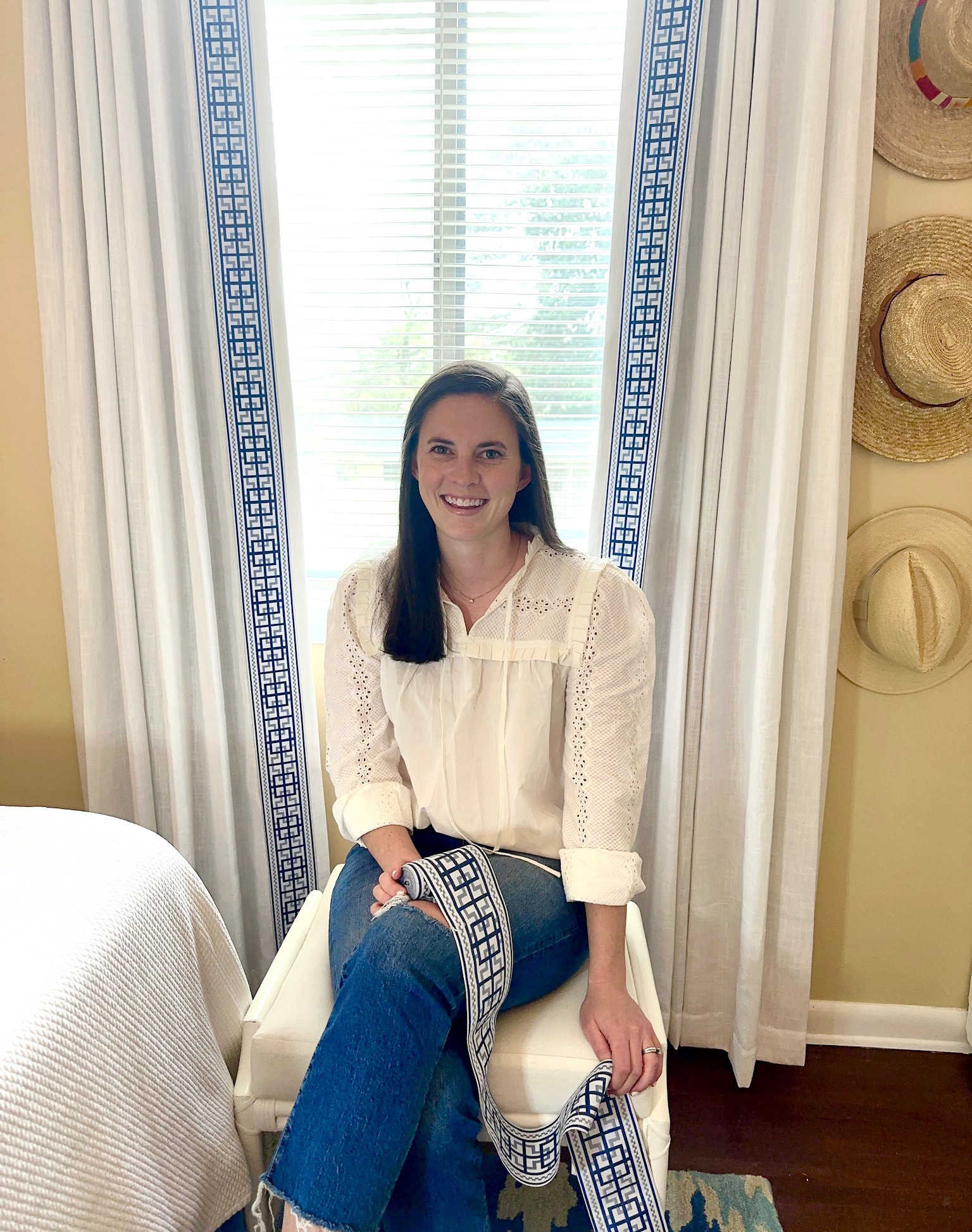 I’ve put together my best tips for applying tape trim to these Amazon curtain panels! I did another pair of these last summer and after being so impressed by the outcome knew I’d be doing a second pair for our guest bedroom. 

This pair of panels is $70 on Amazon and they have a pinch pleat header, the pleats are already well trained, they come with drapery pins, they’re blackout, and they even have a weight at the bottom to make sure they hang nicely! You can get them in multiple colors and lengths, but this pair is “white” and the ones in our bedroom are “natural.”

I ordered my trim from Etsy and have linked a collection of favorite trims in my stories (also on my LTK AND YOU CAN FIND ME BY SEARCHING “prepinyourstep”) if picking out trim seems overwhelming! Keep in mind that a wider trim may make it trickier to adhere to the pinch pleat but will make more of a statement. I wouldn’t choose anything wider than 3.5” and tend to base the curtain color on the background color of the trim to make them feel more cohesive and professional! 

We use these with curtain rings and French return rods which I ordered from Amazon and have linked on my Amazon storefront. 

Let me know any questions you have and be sure to send me a picture if you decide to try this method for adding trim to your curtains!

#amazonfind #amazondiy #amazoncurtains #customcurtains #tapetrimcurtains #tapetrimdiy #pinchpleatcurtains #blackoutcurtains #smaximalist #southernstyle #traditionalstyle #affordableinteriordesign #budgetdecor #budgetdecorating #firsthome #bedroomcurtains #grandmillenialdecor #affordablecurtains #heatnbond #heatnbondultrahold #heatnbonddiy 

#LTKfindsunder100 #LTKhome