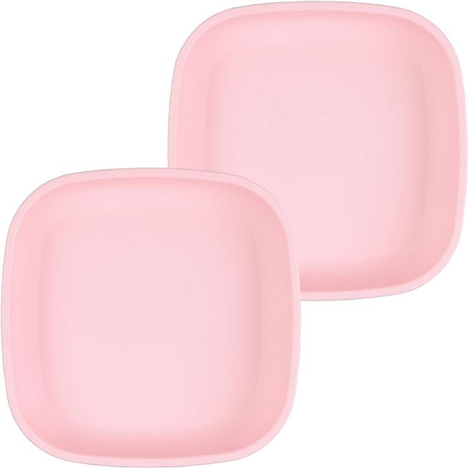 Re-Play Deep Walled Flat Plates for Kids | Made in the USA, Set of 2 (Ice Pink) | Amazon (US)