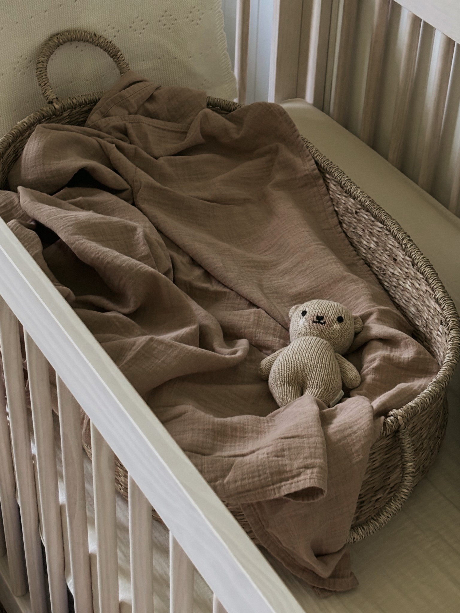 Soft, sweet nursery essentials 🤎 

Moses basket, crib sheet, baby blanket, neutral baby essentials, newborn setup, cozy nursery, simple baby decor, classic nursery style, LTK baby, LTK nursery, LTK kids

#LTKBump #LTKBaby #LTKmomlife