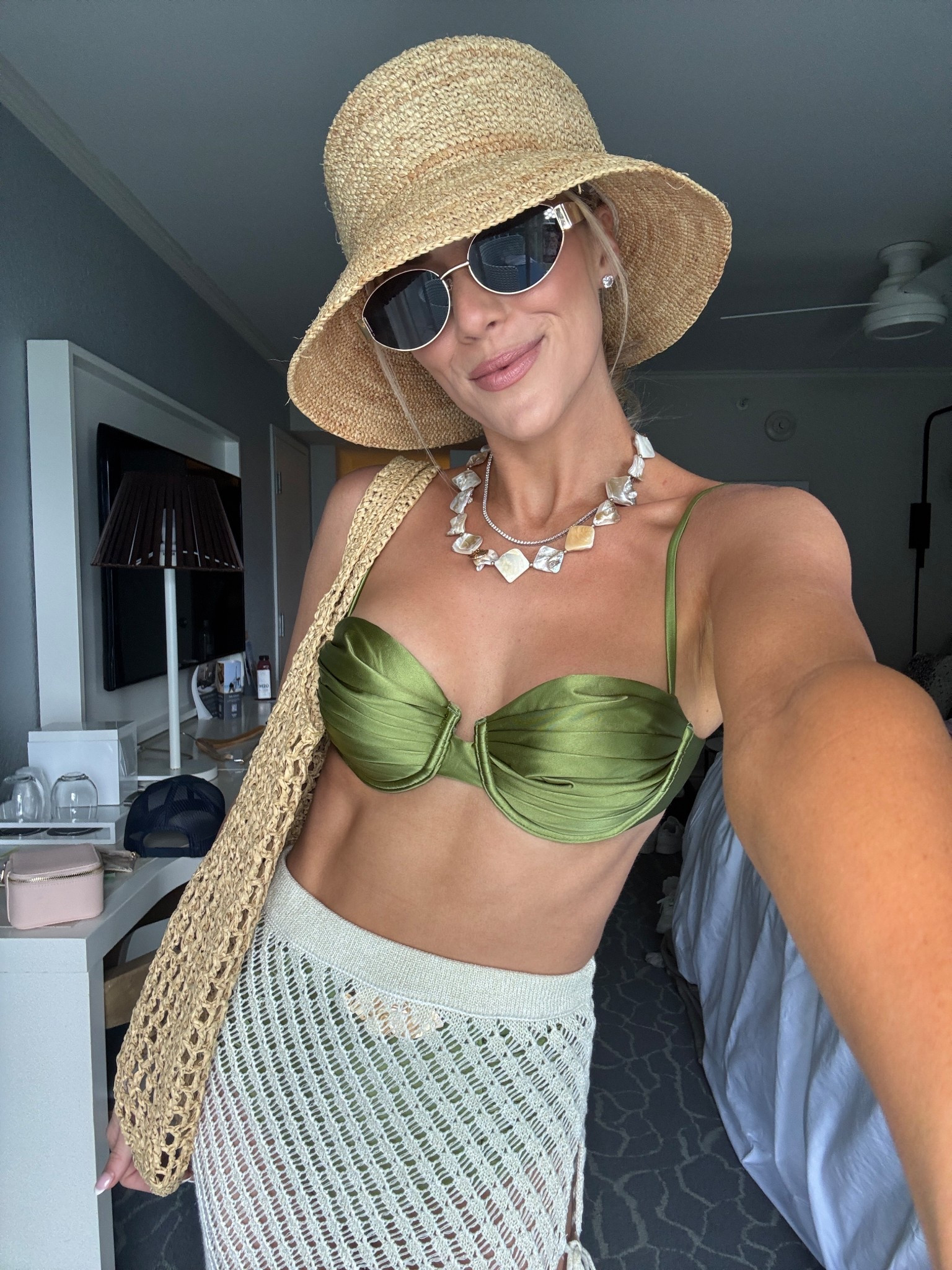 Beach
Devon Windsor swimsuit 
Bikini 
Beach hat 
Vacation 


#LTKTravel #LTKSwim #LTKFindsUnder100