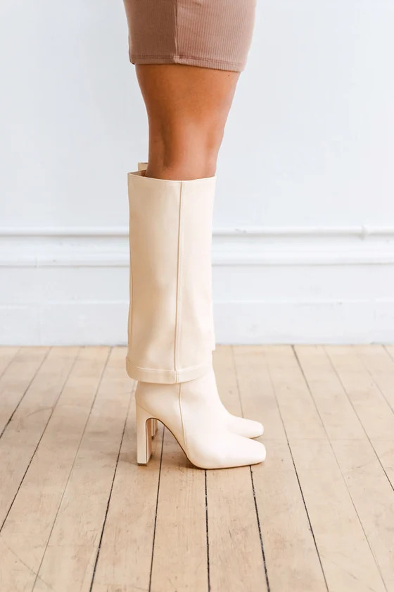 Lorlia Almond Square Toe Knee High Boots | Lulus (US)
