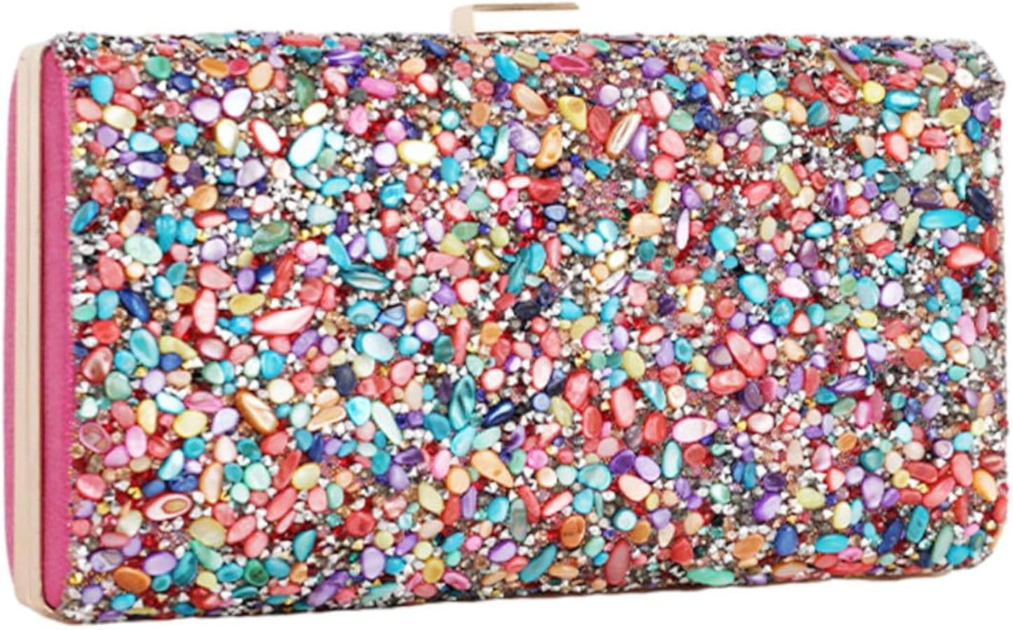 Portable Evening Purse for Women Shell Rhinestone Bag All-match Shoulder Bag for Parties Weddings... | Amazon (US)