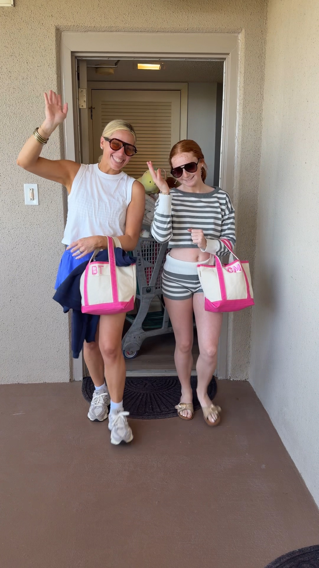 Travel home fit! We love our bags from sprinkled with pink- these are size small with pink outline and my discount code is Bobbi10

#LTKdayinmylife #LTKmomlife #LTKootd