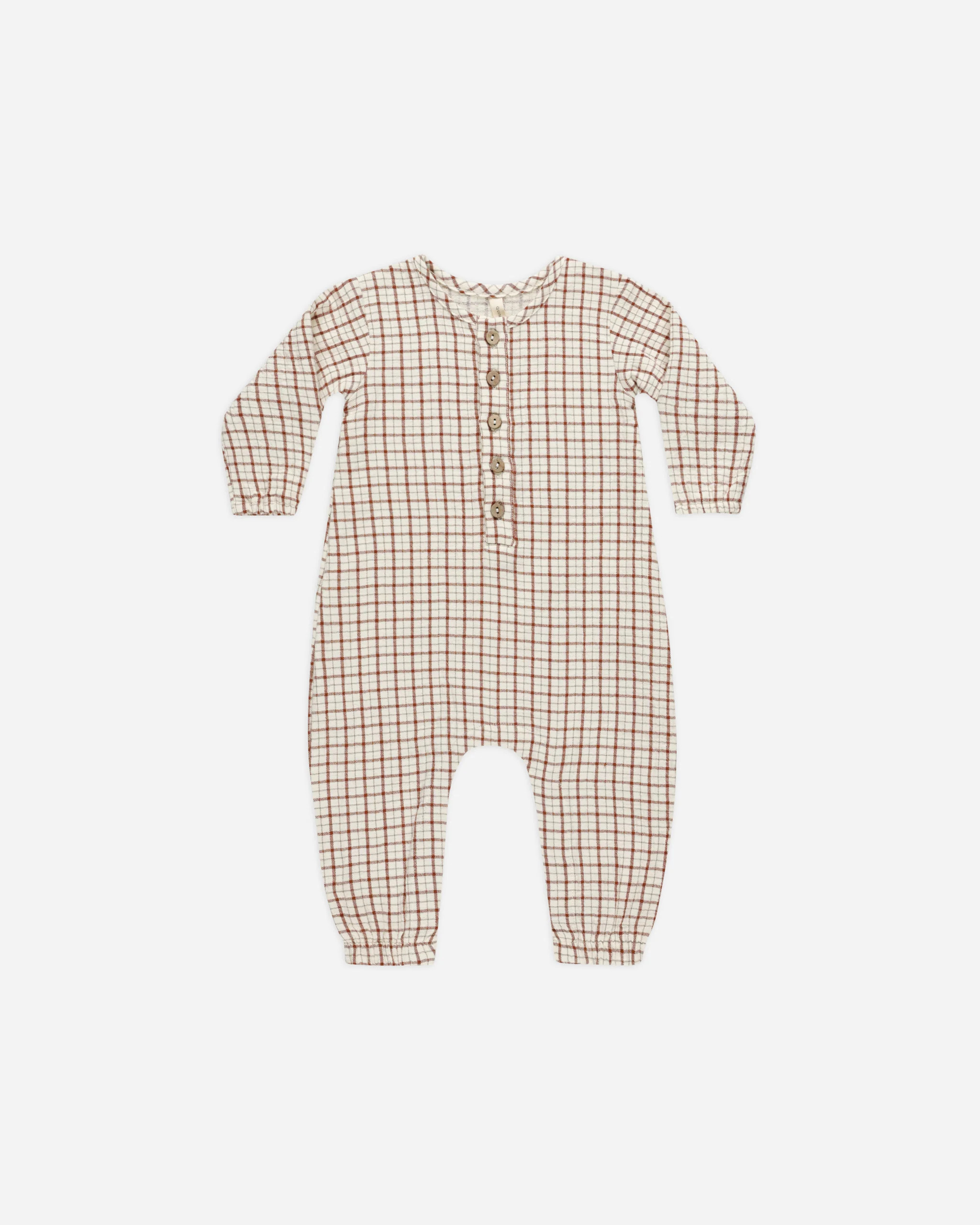 Woven Jumpsuit || Holiday Check | Rylee + Cru