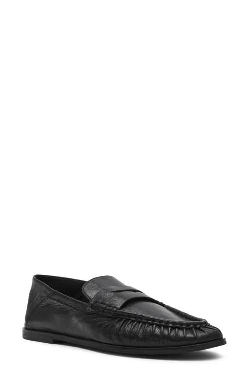 Steve Madden Stewart Convertible Penny Loafer in Black Leather at Nordstrom, Size 8.5 | Nordstrom