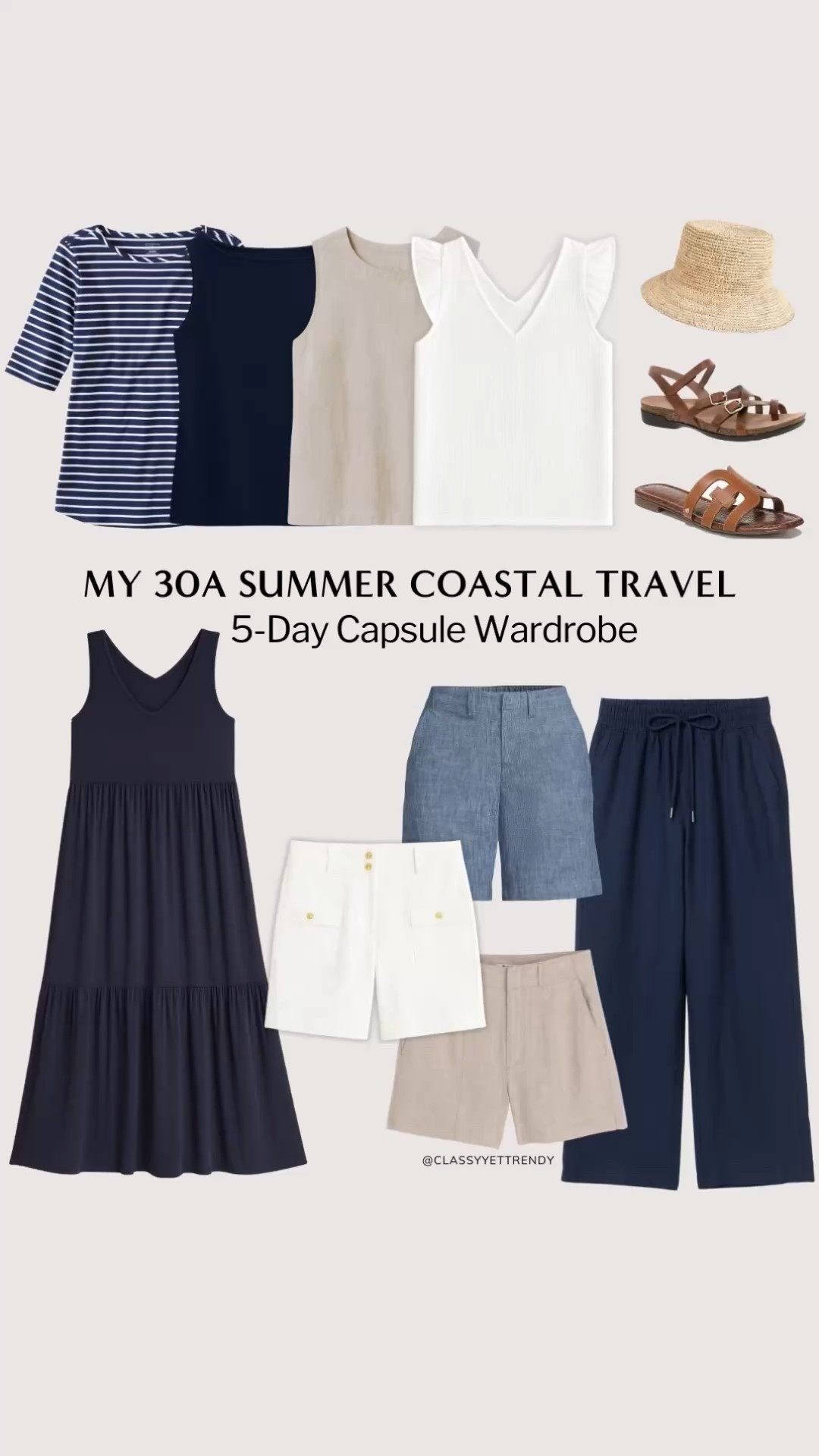 My 30A Summer Coastal Travel Capsule Wardrobe for 5 Days ☀️ This is what I wore on our vacation on 30A in Florida this past week.  See the full post on the blog with shopping links, where we stayed, where we dined, photos and all the outfits I wore. This capsule will make more outfits if you need to use this capsule for a longer trip.

Seaside Florida, shopping, beach town, Dune Allen Beach, Santa Rosa Beach, Rosemary Beach, Watercolor, Seacrest Beach, Alys Beach, Seagrove, Watercolor, Grayson Beach, Blue Mountain Beach

#capsulewardrobe #travelwardrobe #travelcapsule #traveloutfit #travelwardrobe #travelstyles  #instatravel #coastalstyle #beachlifestyle #FloridaTravel #BeachTownVibes #30A #30AFlorida #BeachDay #TravelInspo #founditonamazon #amazonfashion 

#LTKMidsize