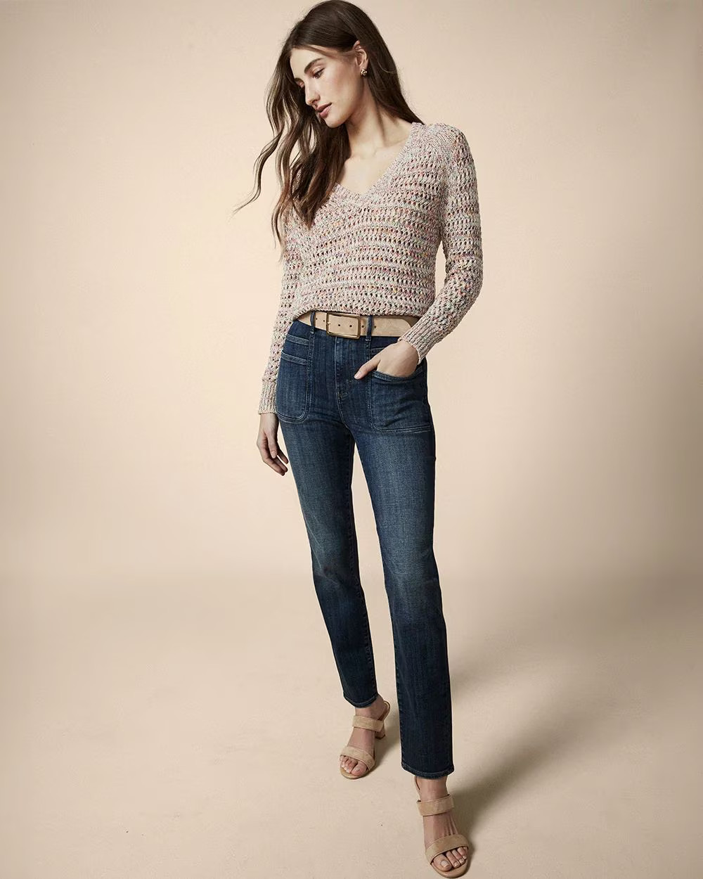 Extra High-Rise Everyday Soft Denim™ Slim Pocket Detail Jeans | White House Black Market