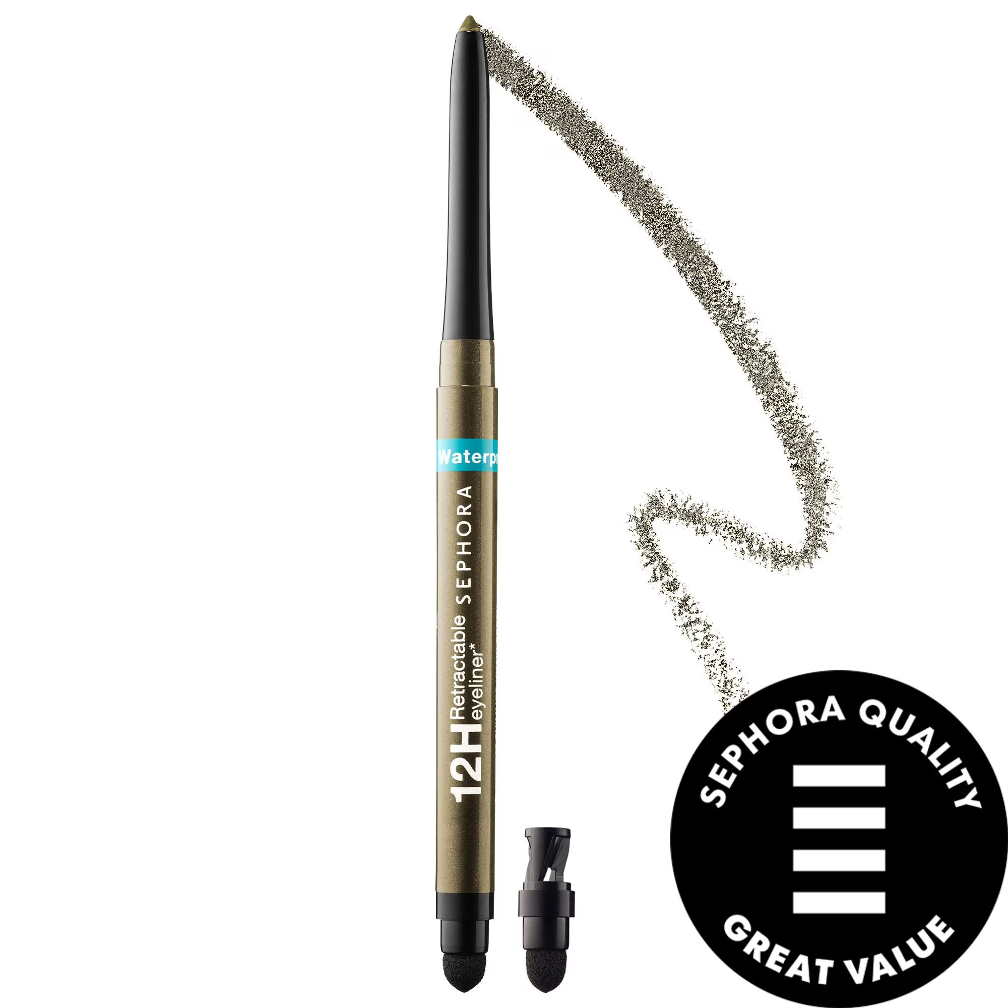SEPHORA COLLECTION Waterproof 12HR Retractable Eyeliner Pencil 12- Shimmer Green 0.01 oz / 0.3 g | Sephora (US)