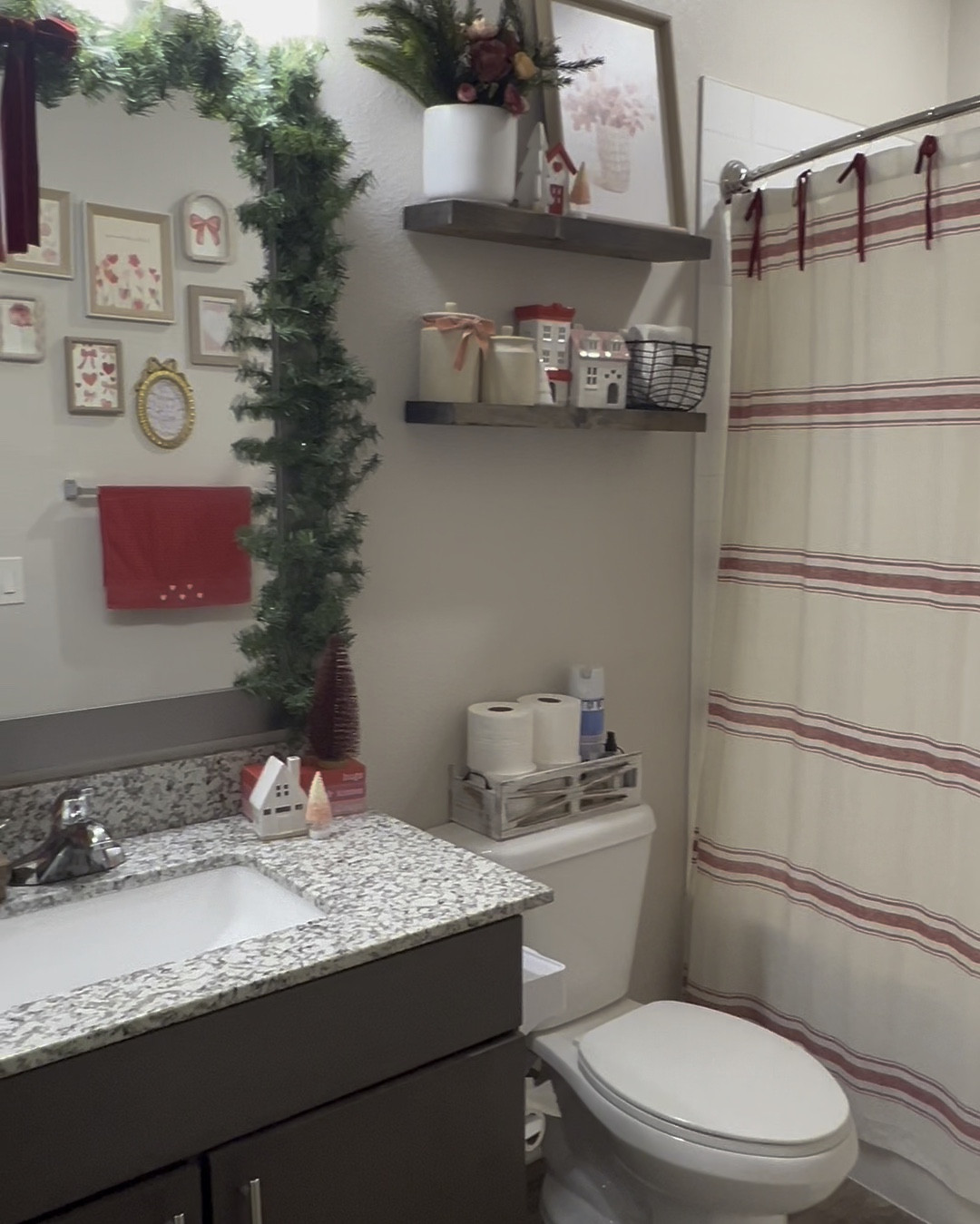 Added some simple Valentine’s Day touches to the bathroom! Love how it turned out 💖

If you’re looking for any of these items, some inspiration is linked on my LTK!
.
.
.
#valentinesdaydecor #2025decor #creatorsearchinsights #homedecor #bathroomdecor #apartmentdecor 

#LTKSeasonal #LTKFindsUnder50 #LTKHome