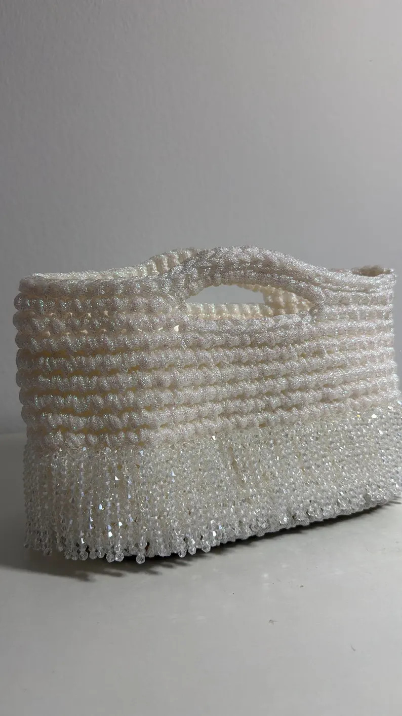Handmade Crochet Beaded Purse | Etsy (Global)