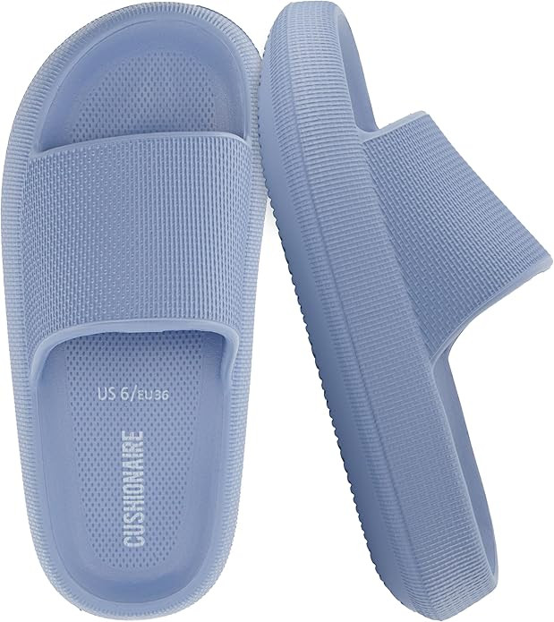 CUSHIONAIRE Feather EVA Slides for Women – Comfortable Slip On Womens Slippers, Indoor Outdoor ... | Amazon (US)