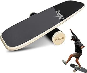 Yes4All Premium Surf Balance Board Trainer with Adjustable Stoppers - 3 Different Distance Option... | Amazon (US)
