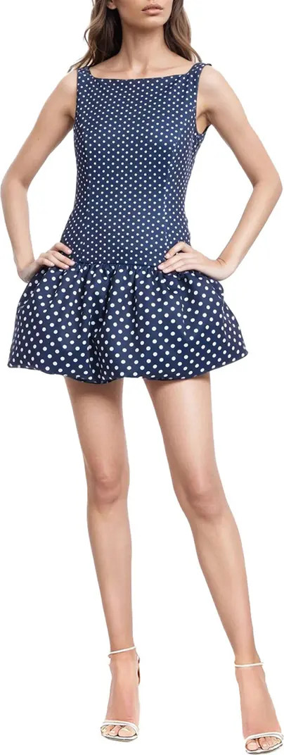 Jewel Badgley Mischka Drop Waist Bubble Hem Minidress | Nordstrom | Nordstrom