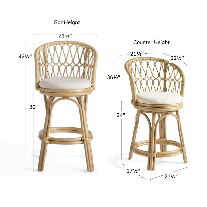 Savannah Swivel Bar & Counter Stool | Grandin Road | Grandin Road