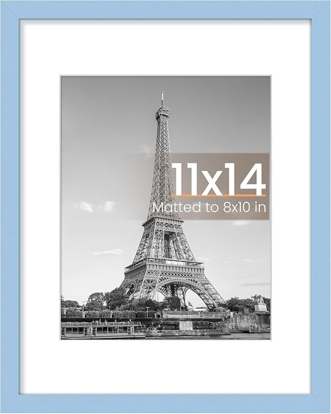upsimples 11x14 Picture Frame, Display Pictures 8x10 with Mat or 11x14 Without Mat, Wall Hanging ... | Amazon (US)
