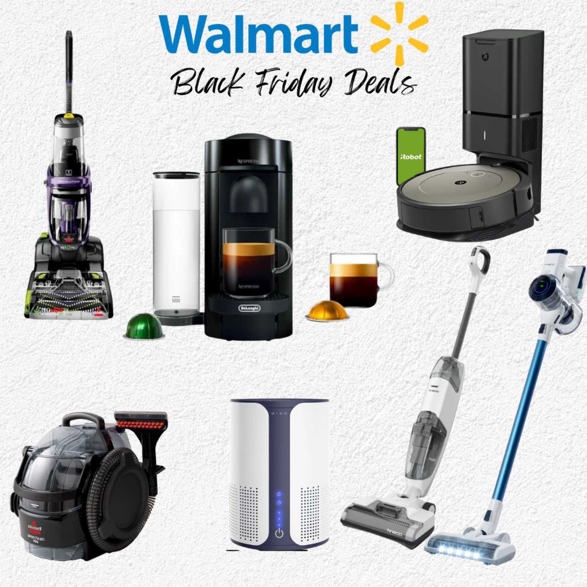 Walmart has some incredible deals on holiday gifts! Here are some of home picks for Black Friday.

#blackfriday  #walmart #shark #airpurifier #tineco #bissell #nespresso #cordlessvacuum #carpetcleaner #robotvacuum #irobot

#LTKCyberweek #LTKGiftGuide #LTKsalealert