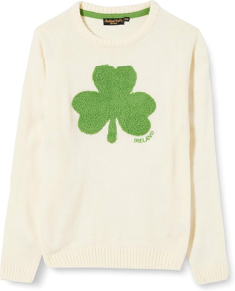 Cream Knit Emerald Shamrock Kids Jumper | Amazon (US)