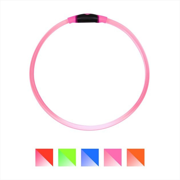 NITE IZE NiteHowl LED Safety Necklace Dog Collar, Pink, 12 to 27-in neck, 3/10-in wide - Chewy.co... | Chewy.com
