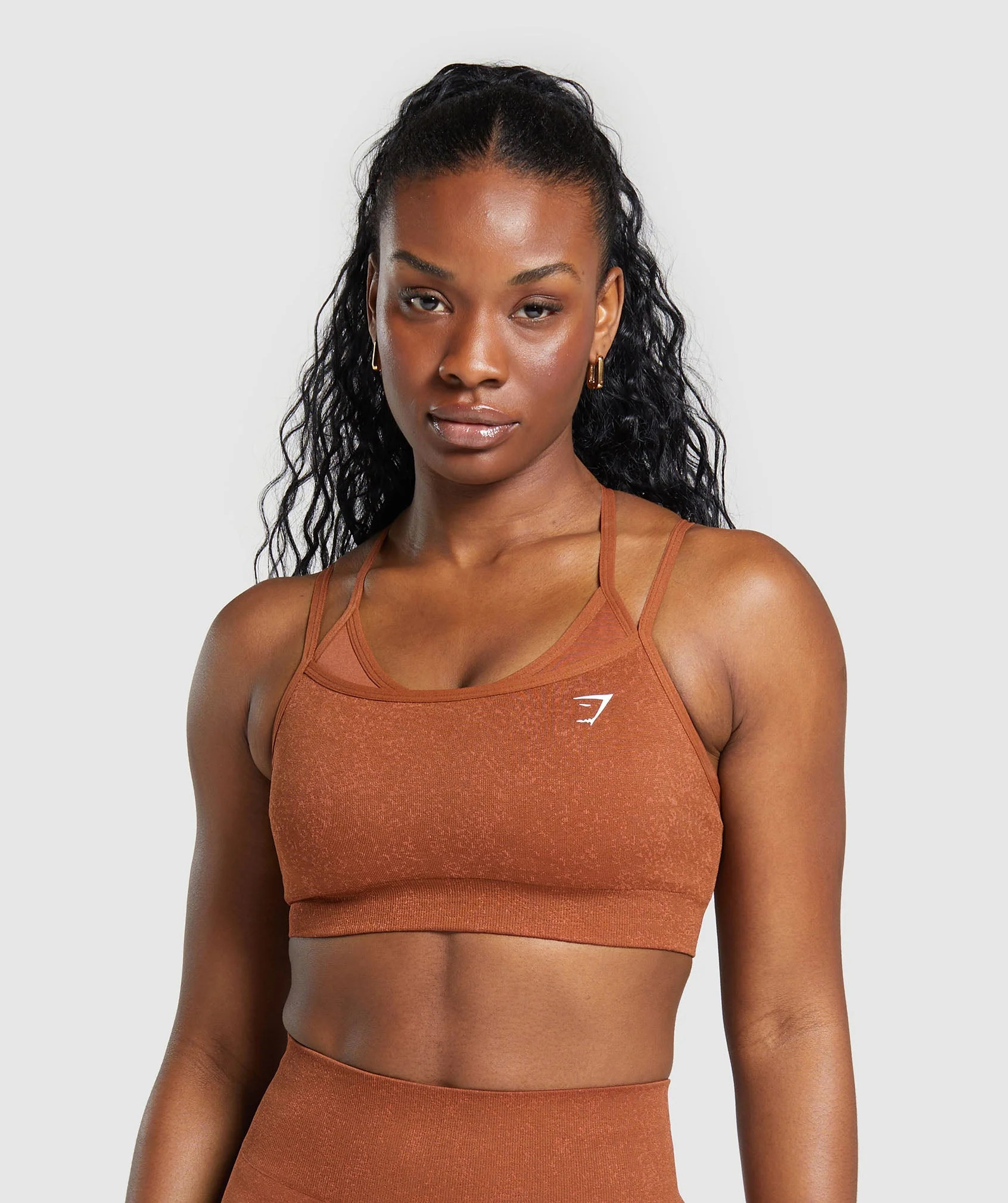 Gymshark Adapt Fleck Seamless Sports Bra - Copper Brown/Terracotta Orange | Gymshark US