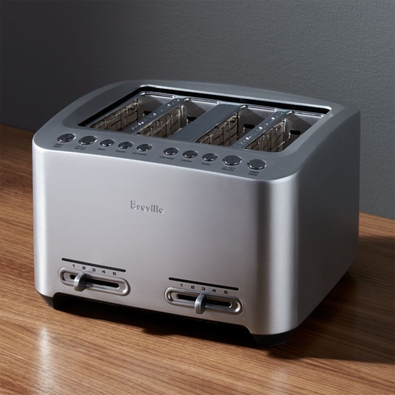 Breville SmartToaster 4-Slice Toaster + Reviews | Crate & Barrel | Crate & Barrel