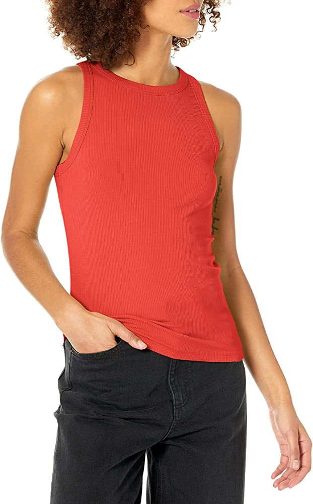 The Drop Women's Valerie Cutaway-Neck Racerback Rib Knit Tank Top | Amazon (US)