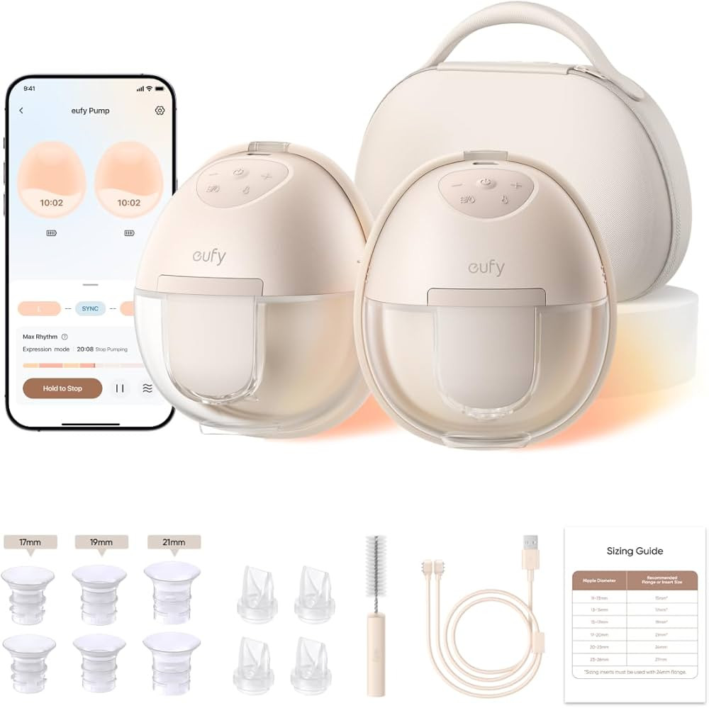 eufy Security Breast Pump S1 Pro, Heated Wearable, Slim Hands-Free with Industry-Leading HeatFlow... | Amazon (US)