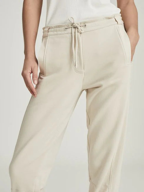 Reiss Neutral Shannon Panelled Loungewear Joggers | Reiss US