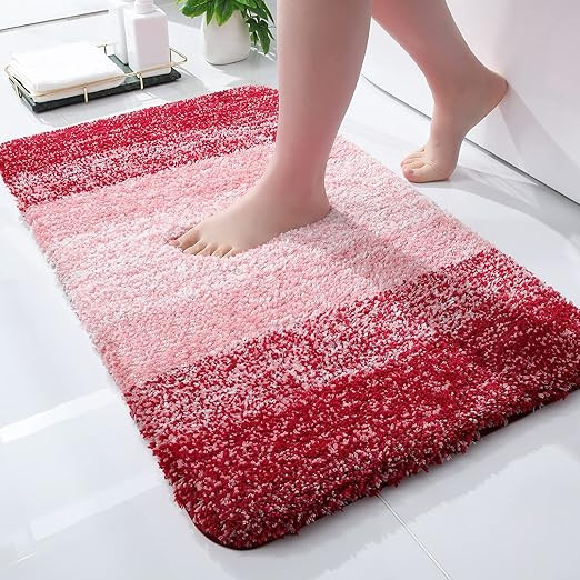 OLANLY Luxury Bathroom Rug Mat, Extra Soft and Absorbent Microfiber Bath Rugs, Non-Slip Plush Sha... | Amazon (US)