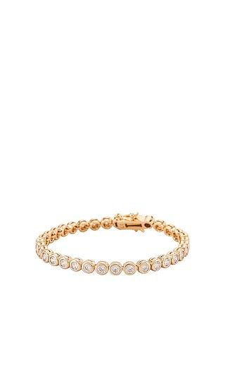 Lili Claspe Reese Tennis Bracelet in Metallic Gold. | Revolve Clothing (Global)