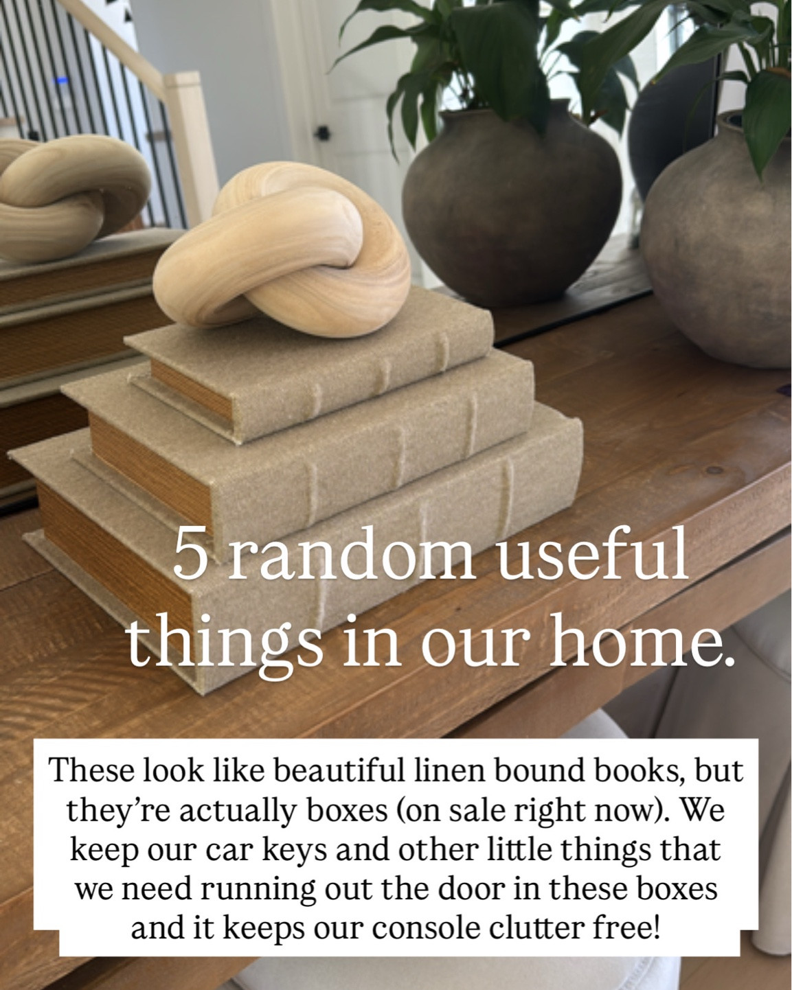 5 random things I find super useful. Swipe to see what they are and read through why I like them so much. ￼

I just realized a bunch of my captions got cut off in this post. Hopefully you get the gist! I included the cardigan cause it’s normally always out of stock but they just restocked it! And I just think it’s great to throw on and so cozy ￼

#LTKHome