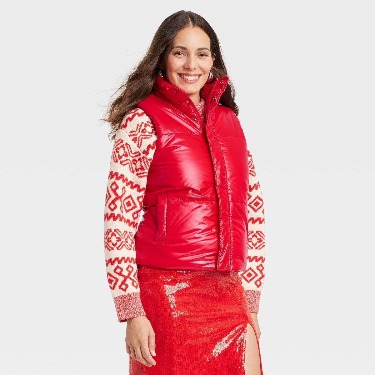 Women's Fur Lined Puffer Vest - A New Day™ | Target