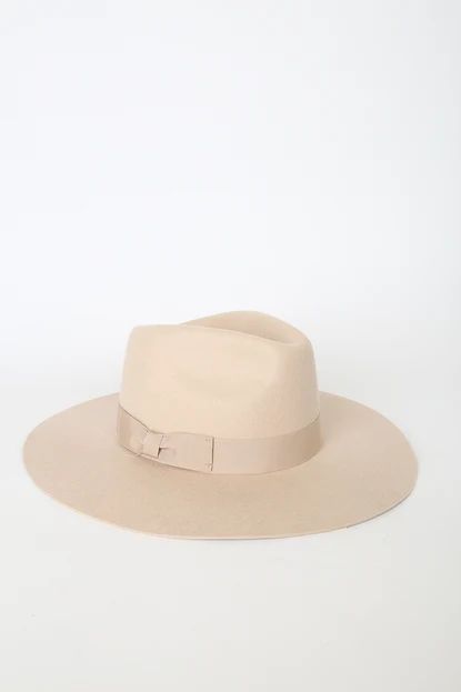 Lila Beige Wool Wide-Brim Fedora Hat | Lulus (US)