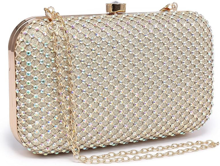Dasein Womens Rhinestone Clutch Purse Sparkling Evening Bag for Formal Prom Party Wedding | Amazon (US)