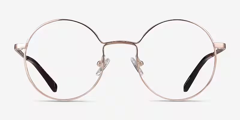 Midtown Round Rose Gold Full Rim Eyeglasses | Eyebuydirect | EyeBuyDirect.com