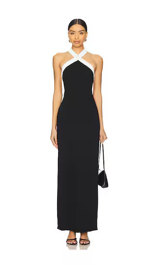 superdown Laurien Cross Front Dress in Black. | Revolve Clothing (Global)