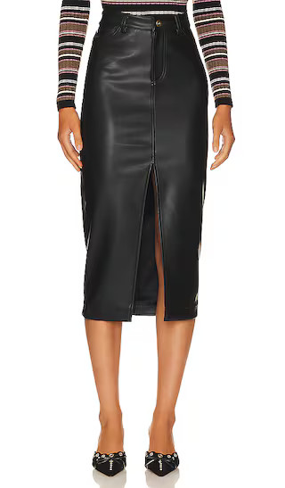 Jae Faux Leather Skirt in Black | Revolve Clothing (Global)