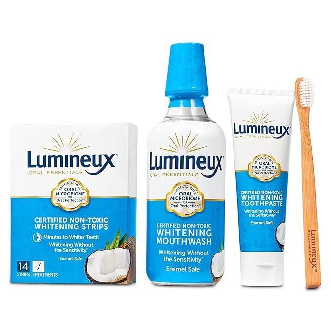 Amazon.com: Lumineux Teeth Whitening Kit - Enamel Safe for Whiter Teeth - Includes 7 Whitening Tr... | Amazon (US)