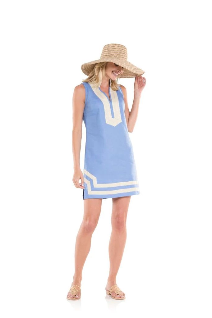 The Classic Sleeveless linen Tunic Dress Hydrangea | Sail to Sable