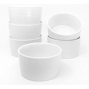 M. Gastro Kitchens, 6 Piece Set, 4 Ounce “West Loop” Round Ramekins, Creme Brulee, Souffle, Custards | Amazon (US)