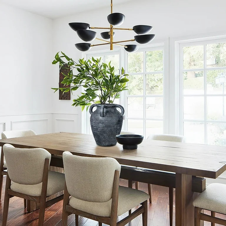 9.8" Handmade Terracotta Vase Vintage Ceramic vase Rustic Antique Decor with 4 Handles Matte Fini... | Walmart (US)