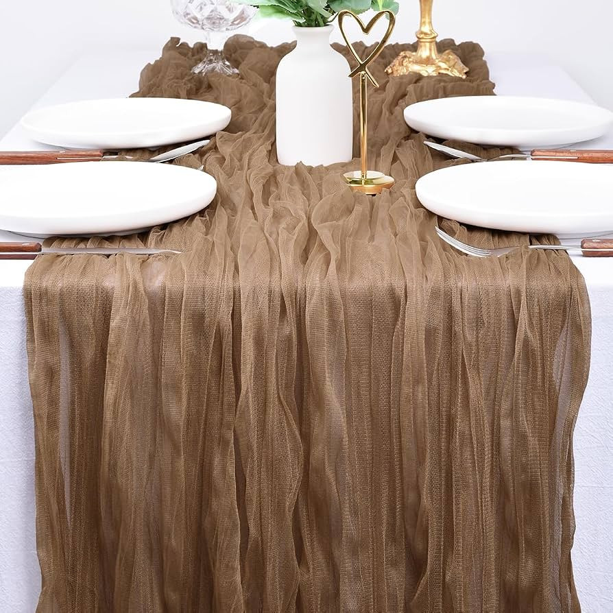Cheesecloth Table Runner Cheese Cloth Wedding Bridal Party Home Decor | Amazon (US)