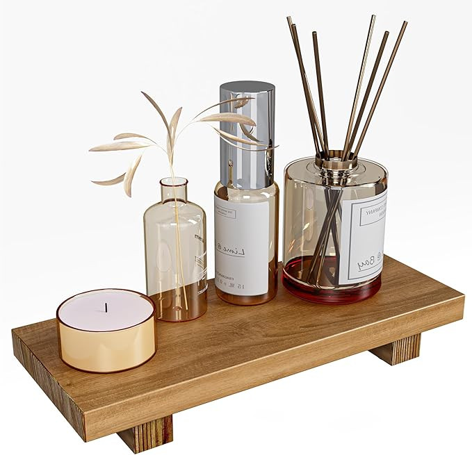 Wood Pedestal Stand Risers for Decor, Farmhouse Wooden Riser Soap Stand for Table Countertop Sink... | Amazon (US)