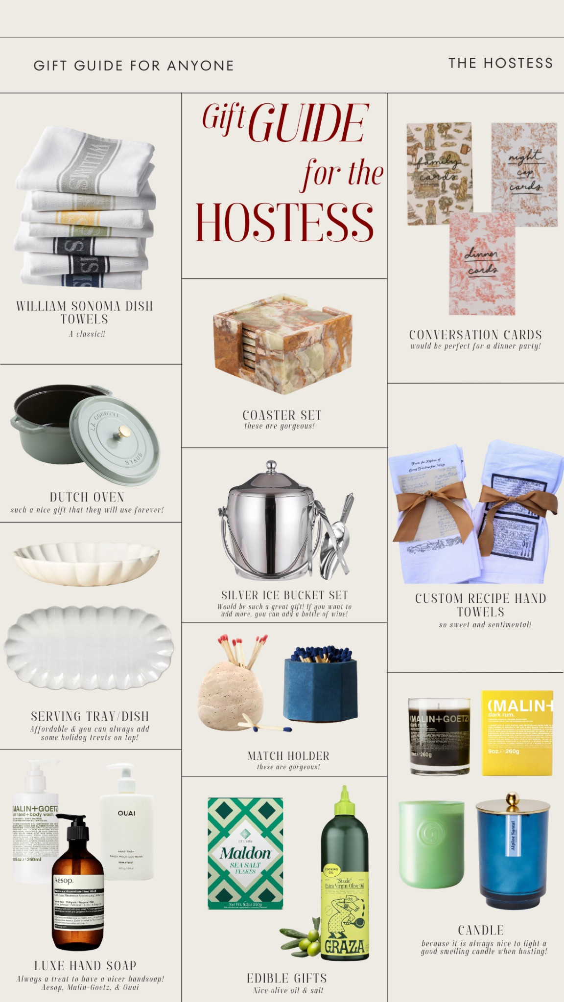 gift guide for the hostess in your life! 🏡🍴✨

christmas, Christmas gift, gift guide, host gift guide, hostess gift, personalized hand towel, gift ideas

#LTKGiftGuide #LTKHome #LTKHoliday