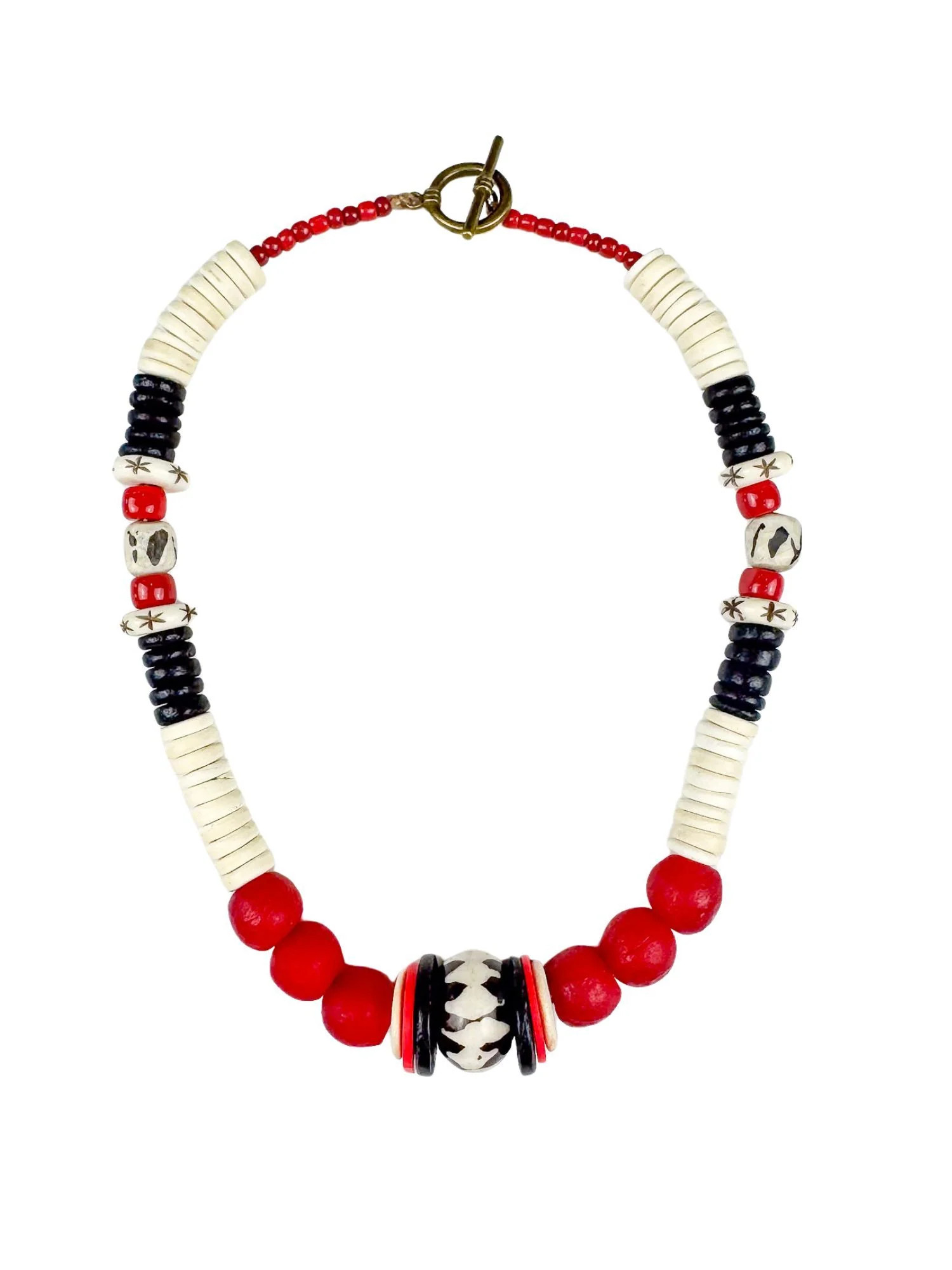 Classic Necklace | Red + Black | Twine & Twig