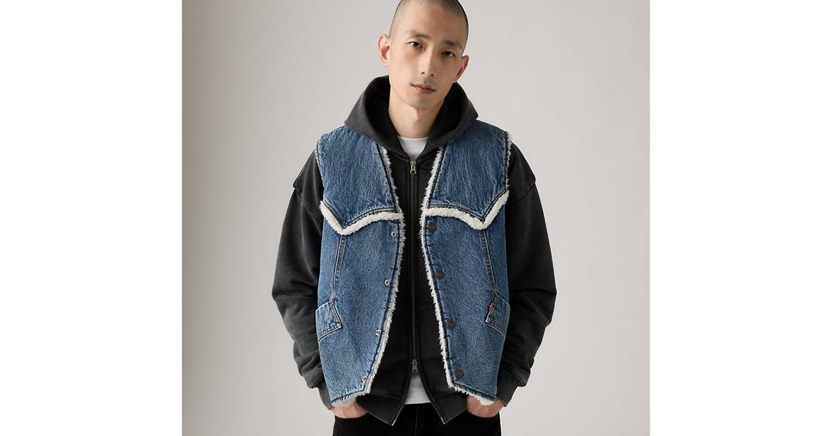 Western Denim Sherpa Vest - Medium Wash | Levi's® US | Levi's US