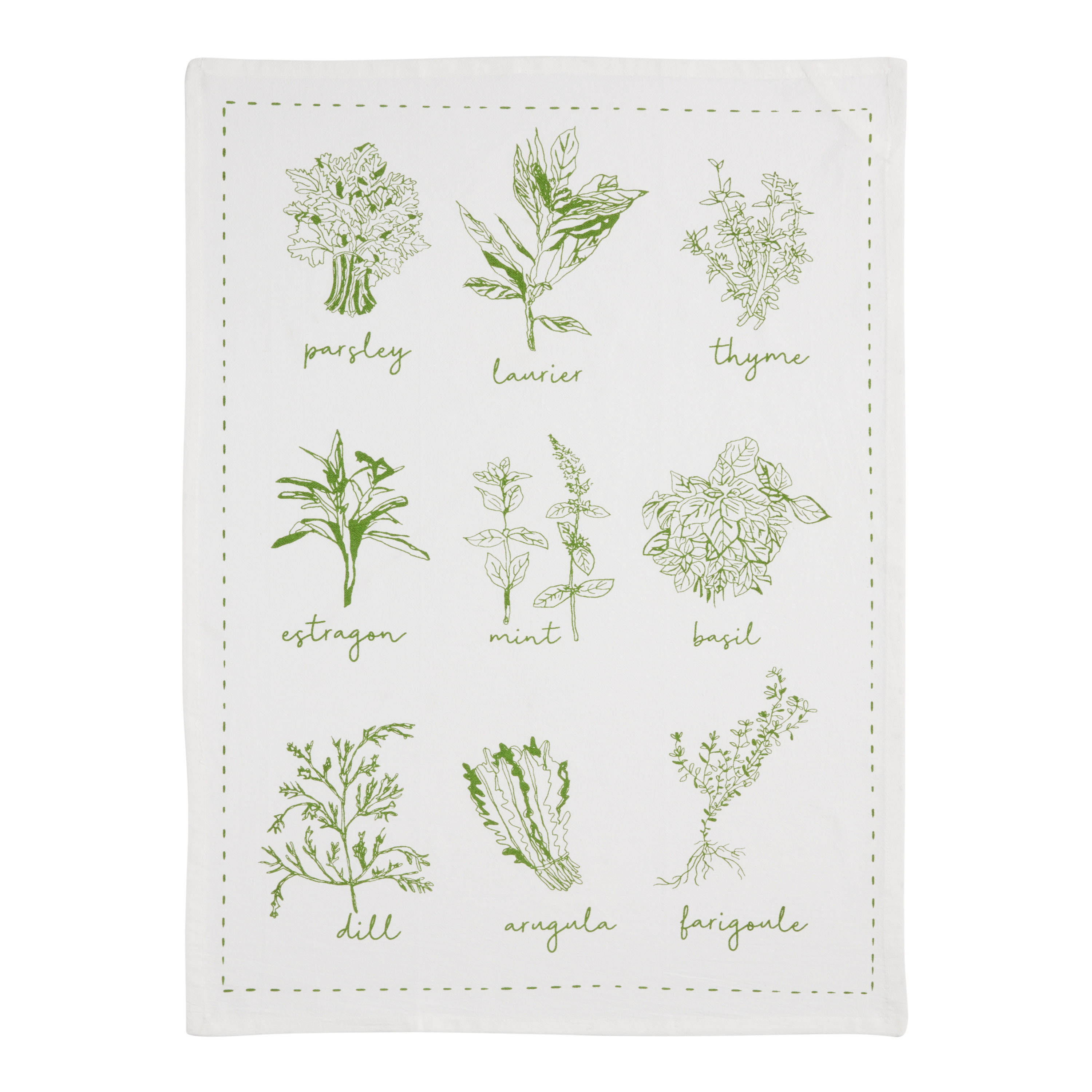 Edible Greenery Flour Sack Kitchen Towel | World Market