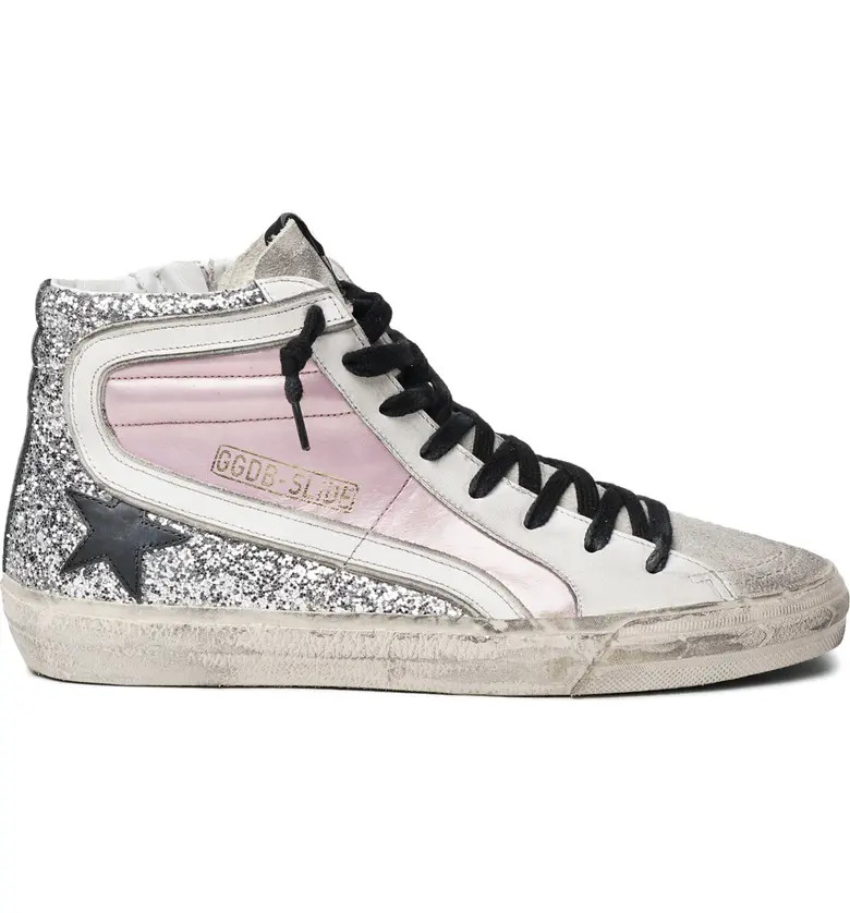 Golden Goose Slide Glitter High Top Sneaker | Nordstrom | Nordstrom Canada