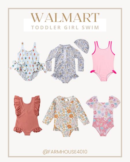 Cute toddler girl swimsuits from Walmart! Perfect toddler girl summer vacation outfit ideas!

#LTKkids #LTKfamily #LTKbaby