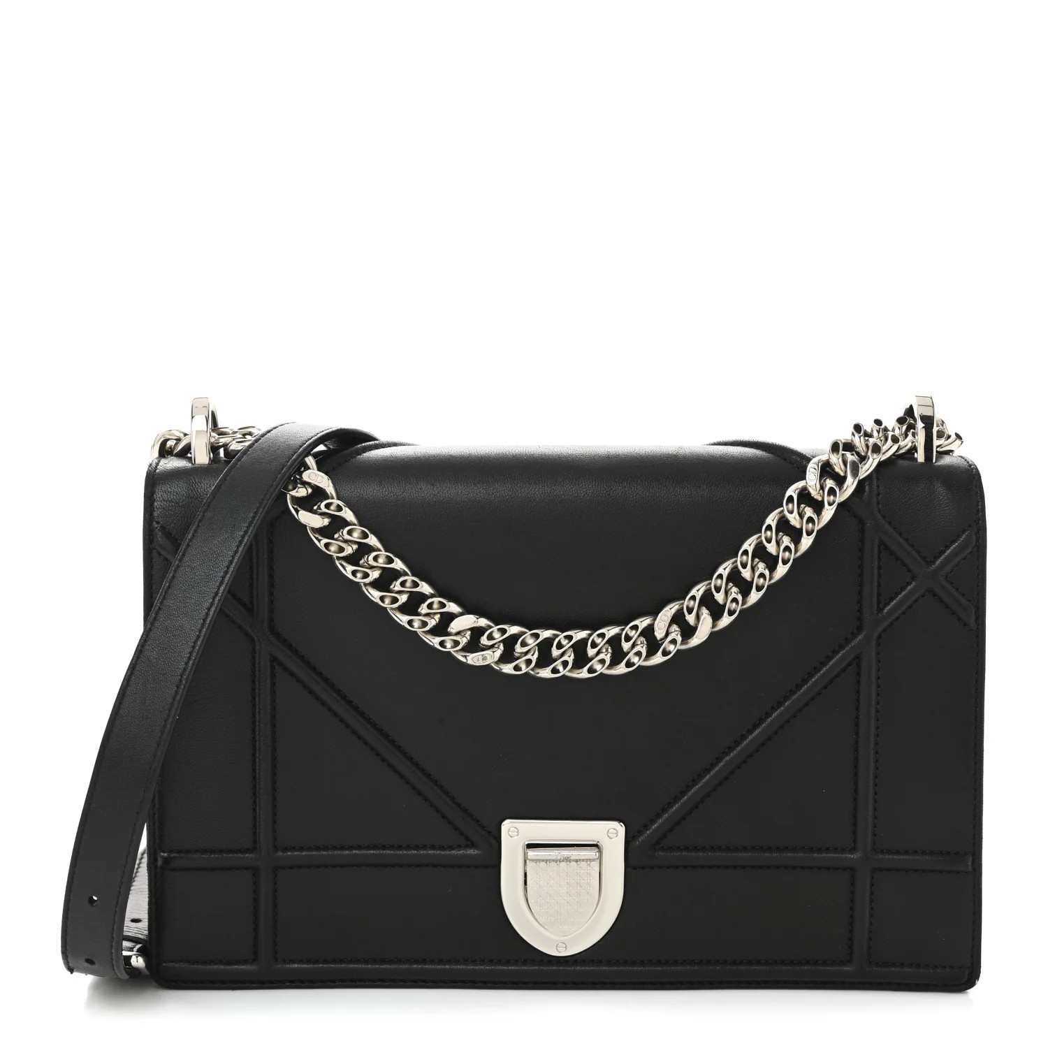 Lambskin Medium Diorama Flap Bag Black | FASHIONPHILE (US)